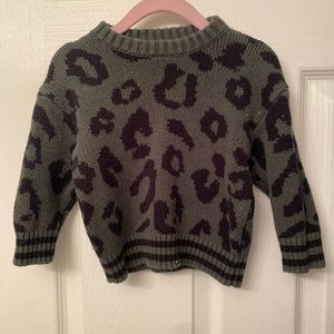 Art Class Green baby cheetah print sweater!!